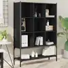 Image de vidaXL Bibliothèque noir 102x30x141,5 cm bois d'ingénierie