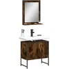 Image de vidaXL Ensemble d'armoires de salle de bain 2 pcs chêne fumé