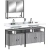 Image de vidaXL Ensemble de meubles de salle de bain 3 pcs Sonoma gris
