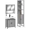 Image de vidaXL Ensemble de meubles de salle de bain 3 pcs Sonoma gris