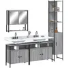 Image de vidaXL Ensemble de meubles de salle de bain 4 pcs Sonoma gris