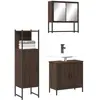 Image de vidaXL Ensemble de meubles de salle de bain 3 pcs Chêne marron