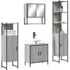 Image de vidaXL Ensemble de meubles de salle de bain 4 pcs Sonoma gris