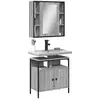 Image de vidaXL Ensemble de meubles de salle de bain 2 pcs Sonoma gris