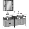 Image de vidaXL Ensemble d'armoires de salle de bain 3 pcs sonoma gris