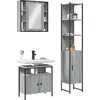 Image de vidaXL Ensemble d'armoires de salle de bain 3 pcs sonoma gris
