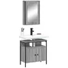 Image de vidaXL Ensemble de meubles de salle de bain 2 pcs Sonoma gris