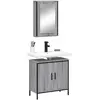 Image de vidaXL Ensemble de meubles de salle de bain 2 pcs Sonoma gris