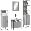 Image de vidaXL Ensemble de meubles de salle de bain 4 pcs Sonoma gris