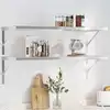 Image de vidaXL Étagères murales 2 pcs 100x40 cm argenté acier inoxydable