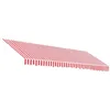 Image de vidaXL Tissu de Remplacement pour auvent Rouge et Blanc 430x345 cm Polyester
