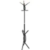 Image de vidaXL Porte-manteau, Portant à Vêtements sur Pied, Étendoir à Cintre, Meuble d'Entrée Salon Couloir Chambre à Coucher, Noir Fer Enduit de Poudre