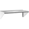 Image de vidaXL Étagère Murale 100x45x31 cm argenté Acier Inoxydable, étagère Flottante, étagère Murale d'exposition, Panneau d'étagère