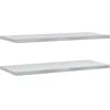 Image de vidaXL Étagères murales 2 pcs 100x40x3 cm argenté Acier Inoxydable, étagère Flottante, étagère Murale d'exposition, Panneau d'étagère