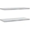 Image de vidaXL Étagères murales 2 pcs 75x30x3 cm argenté Acier Inoxydable, étagère Flottante, étagère Murale d'exposition, Panneau d'étagère