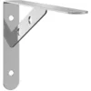 Image de vidaXL Supports d'étagères 4 pcs 20x2,5x14 cm argenté acier inoxydable, support mural, support d'étagère mural, support d'étagère métallique