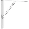 Image de vidaXL Supports d'étagères 4 pcs 40x2,5x25 cm argenté acier inoxydable, support mural, support d'étagère mural, support d'étagère métallique
