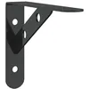 Image de vidaXL Supports d'étagères 4 pcs 15x2,5x11,5 cm noir acier inoxydable, support mural, support d'étagère mural,, support d'étagère métallique