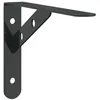 Image de vidaXL Supports d'étagères 4 pcs 20x2,5x14 cm Noir Acier Inoxydable, Support Mural, Support d'étagère Mural, Support d'étagère métallique