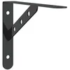 Image de vidaXL Supports d'étagères 4 pcs 23,5x2,5x15,5cm noir acier inoxydable, support mural, support d'étagère mural, support d'étagère métallique