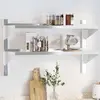 Image de vidaXL Étagère murale à 2 niveaux 100x30x60cm argenté acier inoxydable