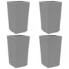 Image de vidaXL Jardinières 4 pcs, Pot de Fleurs de Jardin, Bac à Plantes de Terrasse, Boîte de Plantation d'Extérieur pour Légumes Herbes, Gris Clair Polypropylène
