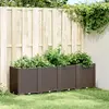 Image de vidaXL Jardinière marron 160x40x53 cm polypropylène
