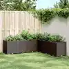 Image de vidaXL Jardinière marron 160x160x53 cm polypropylène