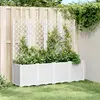 Image de vidaXL Jardinière avec treillis blanc 160x40x140 cm PP