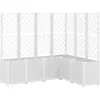 Image de vidaXL Jardinière avec treillis blanc 160x120x140 cm PP