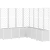 Image de vidaXL Jardinière avec Treillis, Lit Surélevé de Jardin, Pot de Fleurs, Bac à Plantes, Boîte de Plantation Patio Terrasse Extérieur, Blanc PP