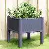 Image de vidaXL Jardinière avec pieds bleu gris 40x40x42 cm PP