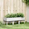 Image de vidaXL Jardinière avec pieds blanc 120x40x42 cm PP