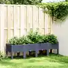 Image de vidaXL Jardinière avec pieds bleu gris 160x40x42 cm PP