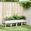 Image de vidaXL Jardinière avec pieds blanc 160x40x42 cm PP