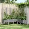 Image de vidaXL Jardinière avec treillis gris clair 160x120x142 cm PP