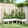 Image de vidaXL Jardinière avec treillis blanc 160x120x142 cm PP