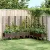 Image de vidaXL Jardinière avec treillis marron 200x160x142 cm PP
