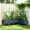 Image de vidaXL Jardinière avec treillis bleu gris 160x120x142,5 cm PP
