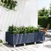 Image de vidaXL Jardinière à roulettes bleu gris 150x80x54 cm PP