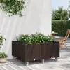 Image de vidaXL Jardinière à roulettes marron 100x80x54 cm PP