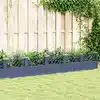 Image de vidaXL Jardinière avec piquets bleu gris 363,5x43,5x43,5 cm PP