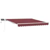 Image de vidaXL Auvent Manuel rétractable avec LED Bordeaux 300x250 cm, auvent, auvent de Porte, auvent de Jardin, Store, auvent de terrasse, auvent de Porche