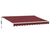Image de vidaXL Auvent rétractable Automatique avec LED Bordeaux 350x250 cm, auvent, auvent de Porte, auvent de Jardin, Store, auvent de terrasse