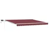 Image de vidaXL Auvent Manuel rétractable avec LED Bordeaux 400x300 cm, auvent, auvent de Porte, auvent de Jardin, Store, auvent de terrasse, auvent de Porche