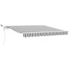 Image de vidaXL Auvent rétractable Automatique avec LED Anthracite et Blanc, auvent, auvent de Porte, auvent de Jardin, Store, auvent de terrasse
