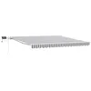 Image de vidaXL Auvent Manuel rétractable avec LED Anthracite Blanc 400x300 cm, auvent, auvent de Porte, auvent de Jardin, Store, auvent de terrasse