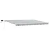 Image de vidaXL Auvent Manuel rétractable avec LED Anthracite Blanc 450x300 cm, auvent, auvent de Porte, auvent de Jardin, Store, auvent de terrasse