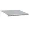 Image de vidaXL Auvent Manuel rétractable avec LED Anthracite Blanc 450x350 cm, auvent, auvent de Porte, auvent de Jardin, Store, auvent de terrasse