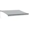 Image de vidaXL Auvent Manuel rétractable Anthracite et Blanc 450x350 cm, auvent, auvent de Porte, auvent de Jardin, Store, auvent de terrasse